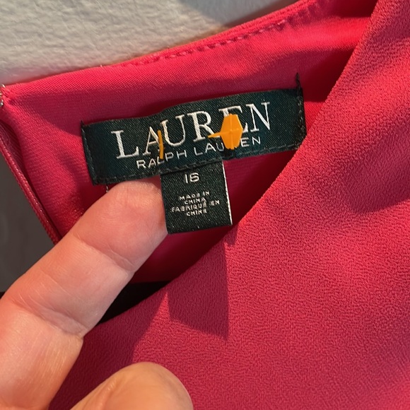 Size 16 Ralph Lauren pink tiered dress - Picture 2 of 3